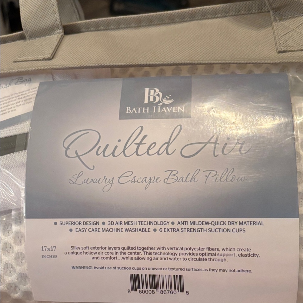Bath Haven Quilted Air Bath Pillow